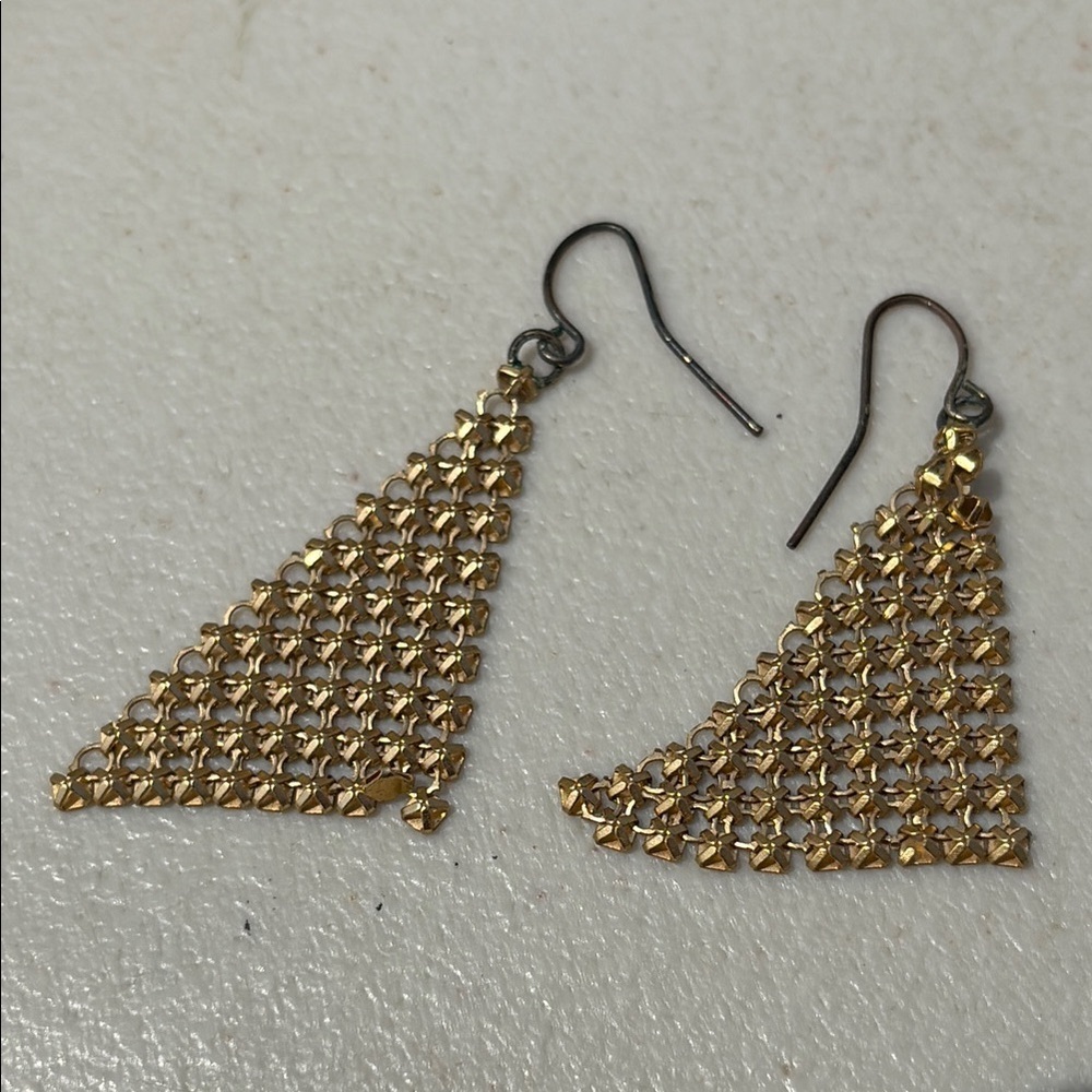 4/$20 Elegant faux Gold Mesh Earrings